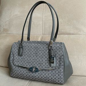 Classy Timeless Coach Signature Satchel, Tote, Shoulder Bag